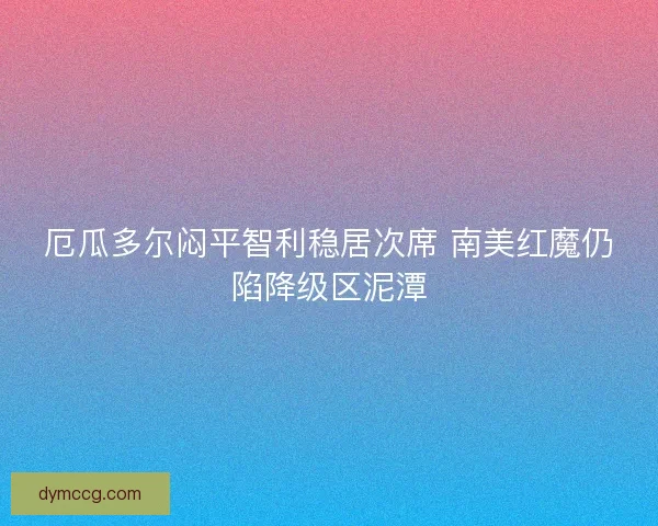 厄瓜多尔闷平智利稳居次席 南美红魔仍陷降级区泥潭